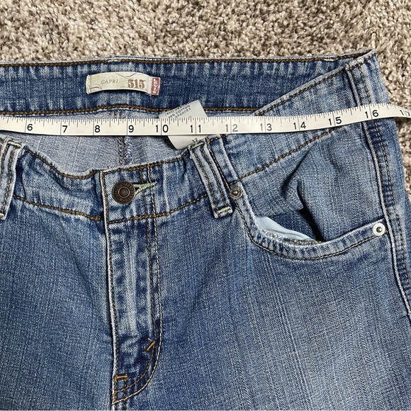 Levi's 515 Capri Cropped Blue Jeans Women’s Size 12 - Picture 10 of 14